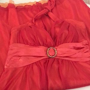 City Triangles orange and red orange dress